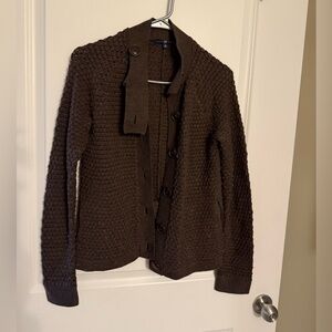 GAP Women’s Brown Button-Up Cardigan Pockets Size Small
